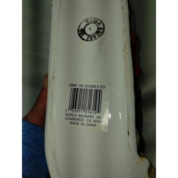 Vintage‎ World Bizaar Holiday Collection Santa, Reindeer,13" Cracker Server - Picture 6 of 11